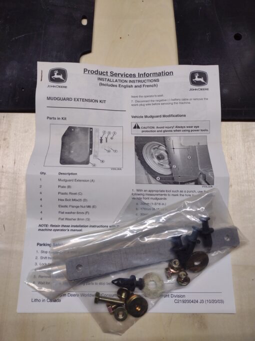 John Deere Buck mud flap extension kit bm21455 - Image 2